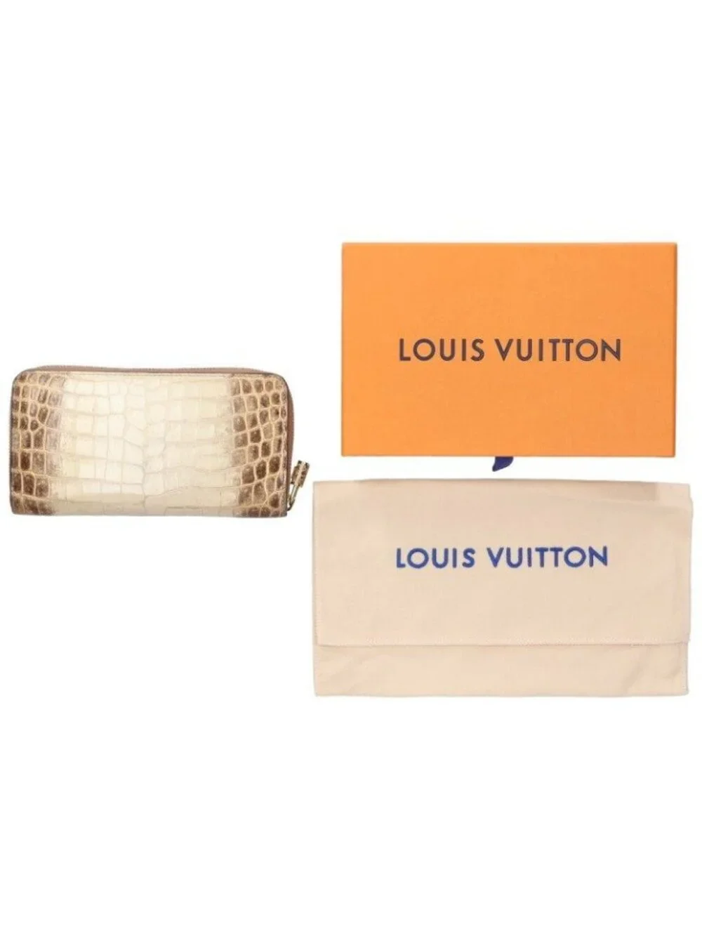 Louis Vuitton Zippy Wallet Croco Round Zip Leather